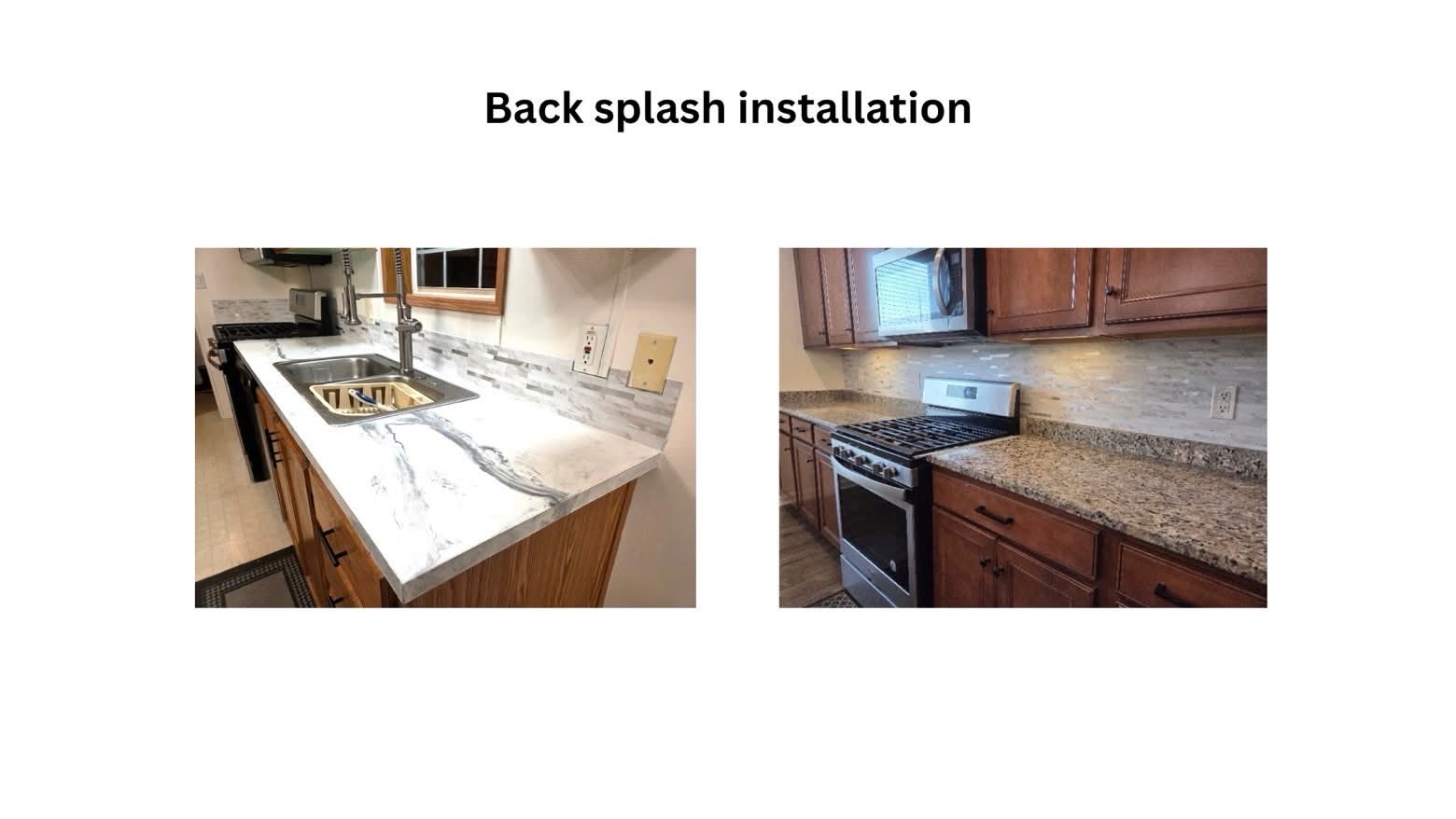 Backsplash installation